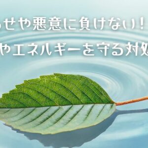嫌がらせや悪意に負けない！心やエネルギーを守る対処法