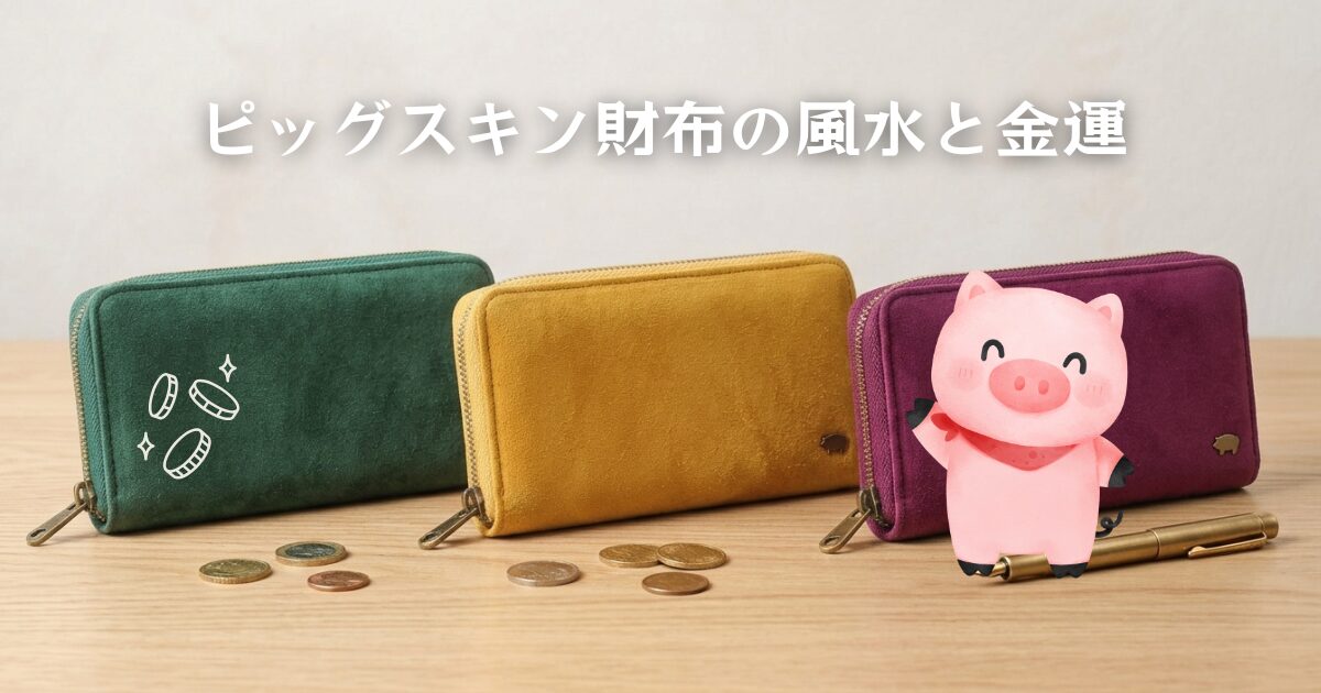 「豚革（ピッグスキン）の財布」の風水と金運