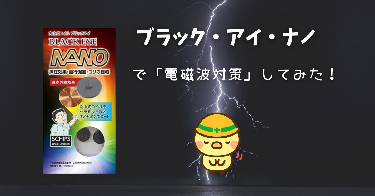 ブラックアイ・ナノで「電磁波対策」をやってみた