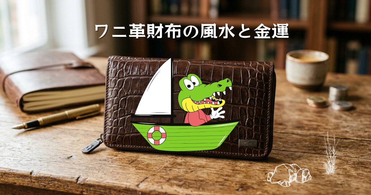 「ワニ革(クロコ)の財布」風水と金運
